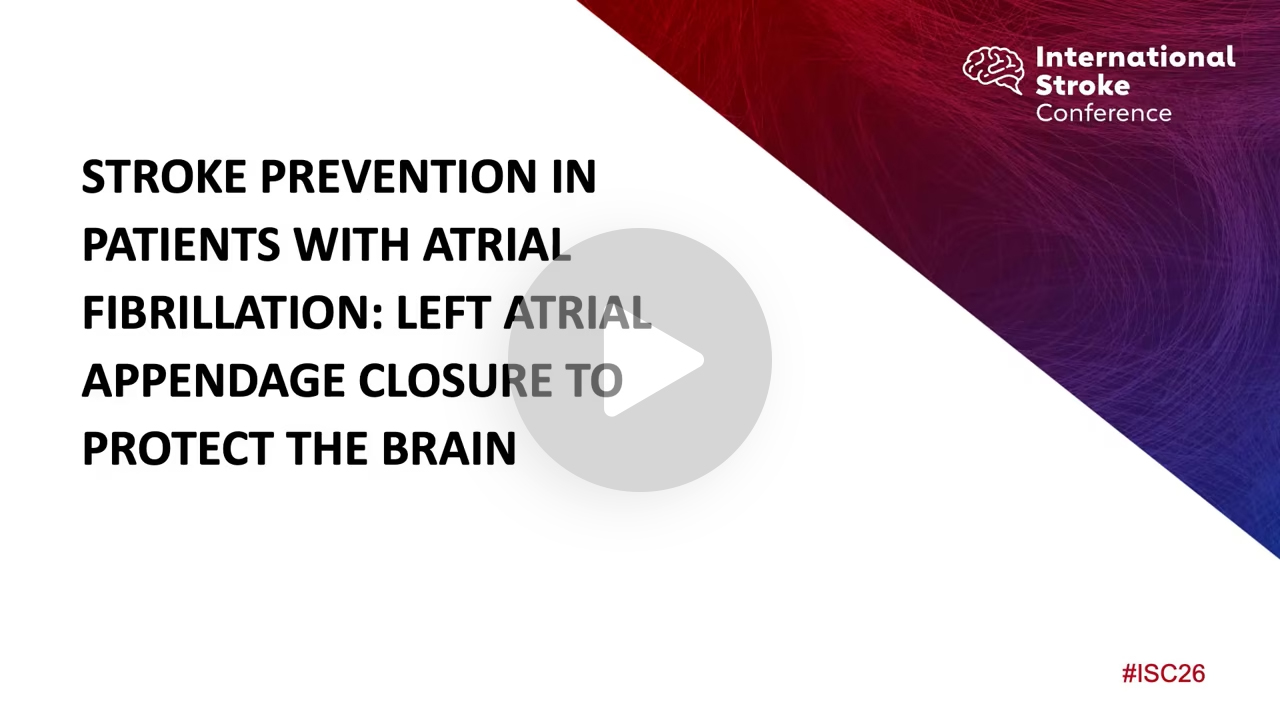 WATCH | Stroke prevention in patients with atrial fibrillation: Left atrial appendage closure to protect the brain